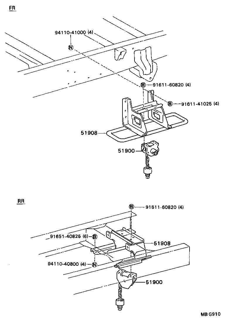 51900-36080 CARRIER ASSY, SPARE WHEEL product image