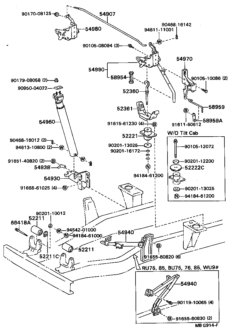 52201-36040 CUSHION, BODY MOUNTING, NO.1 UPPER product image
