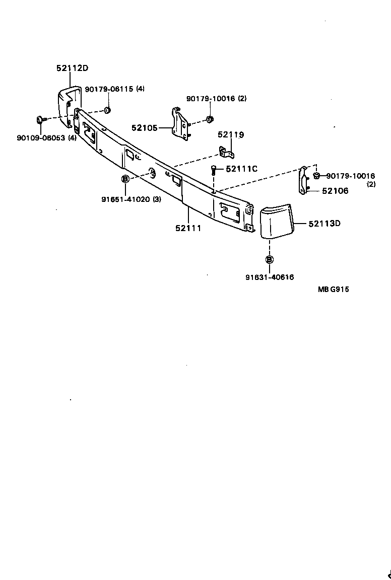 52111-95433 BUMPER ASSY, FRONT product image