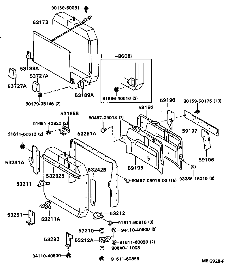 16595-58030 GUIDE, SIDE WIND, LH product image