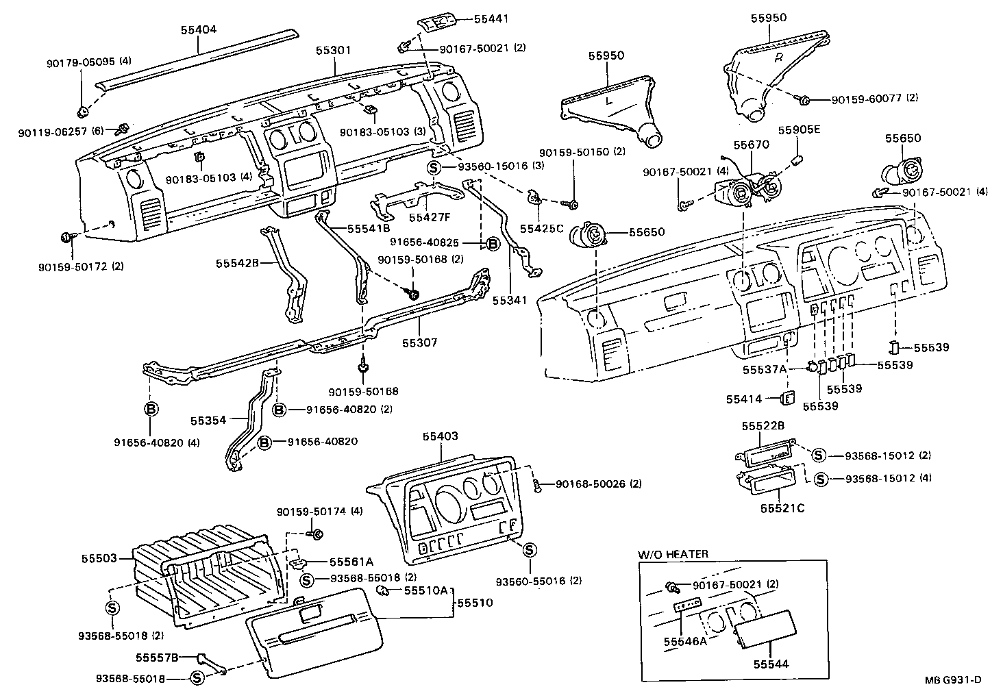 55307-95405 REINFORCEMENT SUB-ASSY, INSTRUMENT PANEL, LOWER product image