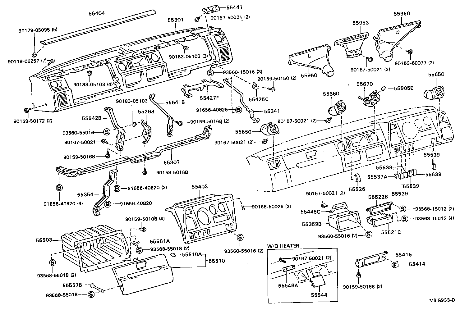 55307-95405 REINFORCEMENT SUB-ASSY, INSTRUMENT PANEL, LOWER product image