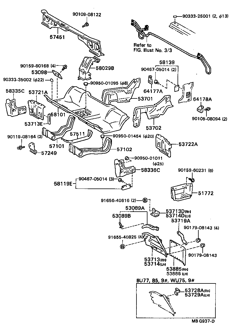 58101-95443 PAN SUB-ASSY, FRONT FLOOR product image
