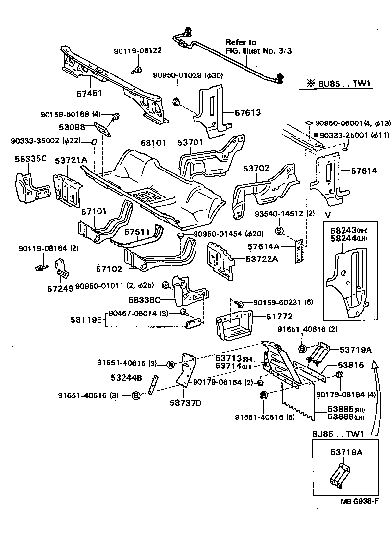 58101-95443 PAN SUB-ASSY, FRONT FLOOR product image