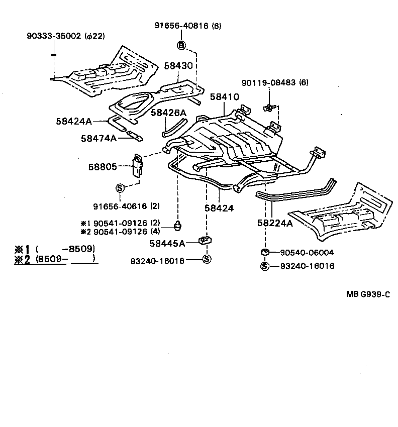 58101-95443 PAN SUB-ASSY, FRONT FLOOR product image