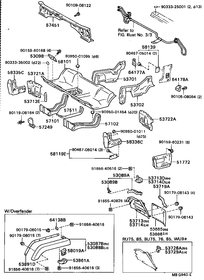 53715-95404 APRON, FENDER SIDE, RH product image