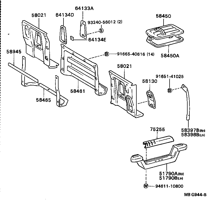 57011-95400 MEMBER SUB-ASSY, FRONT SIDE, RH product image