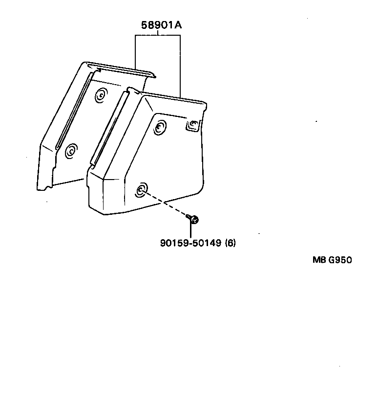 58901-95403-03 BOX SUB-ASSY, CONSOLE, REAR product image