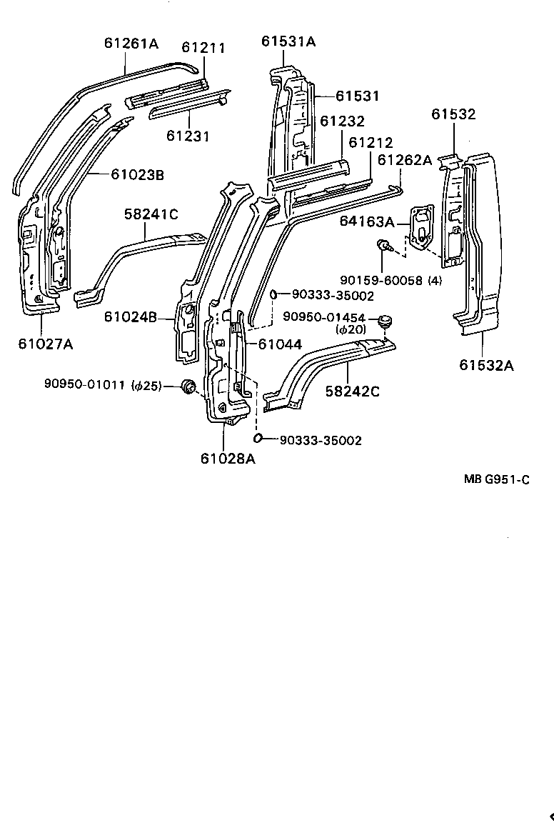 57405-92601 PANEL, ROCKER, CENTER RH product image