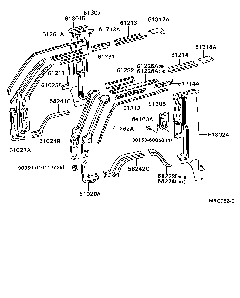 57405-92601 PANEL, ROCKER, CENTER RH product image