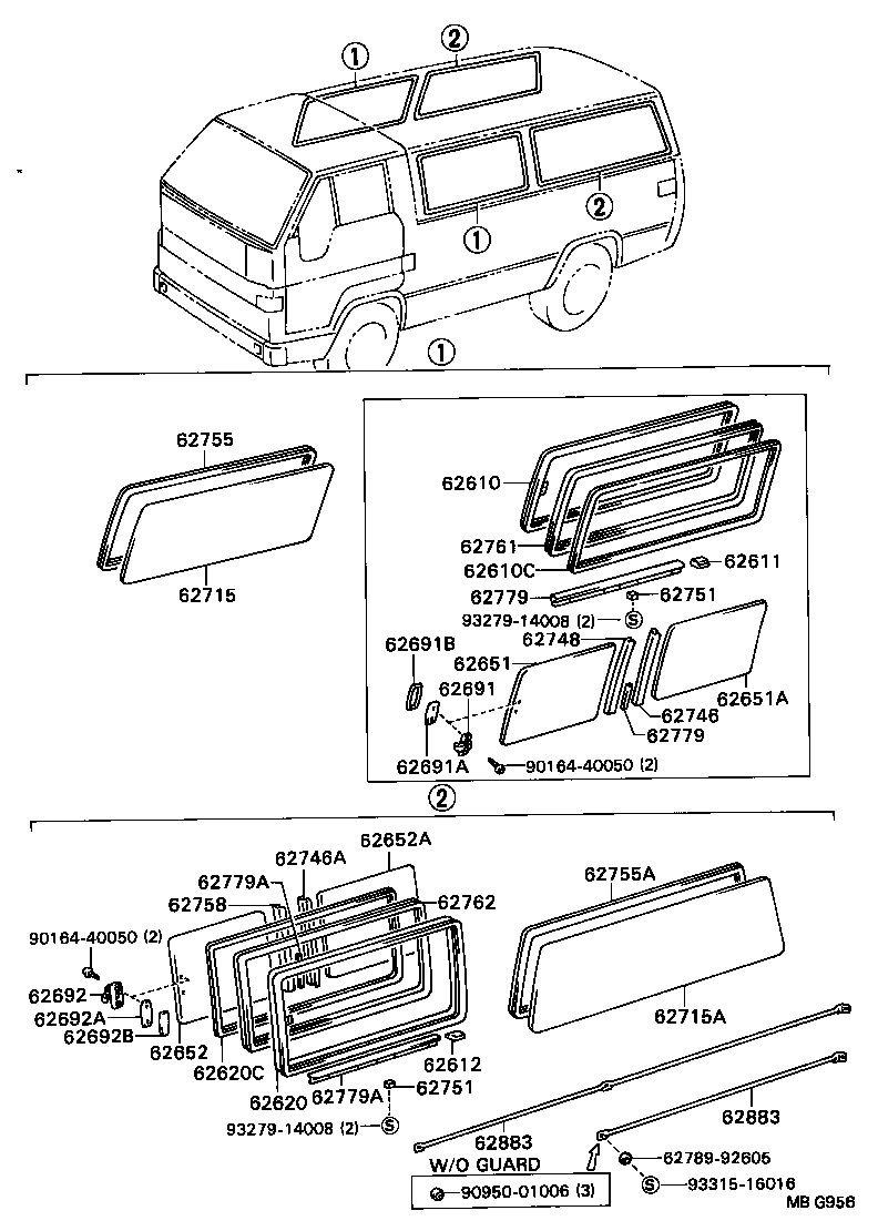 62775-92605 CLIP, SIDE WINDOW OUTER SASH, NO.1 (FOR SLIDE TYPE) product image