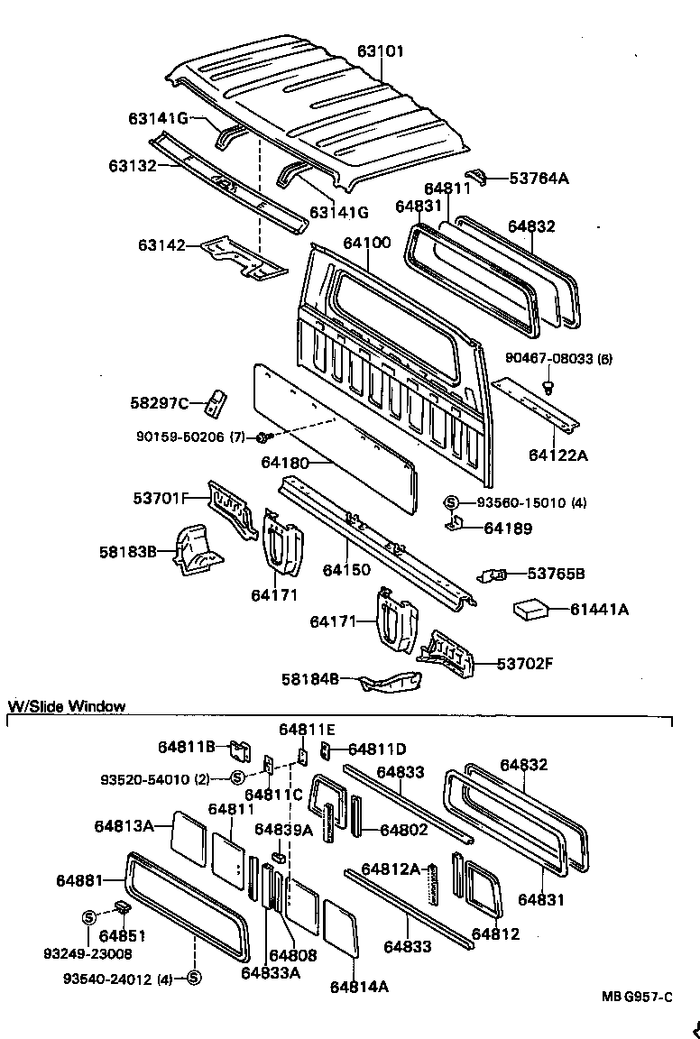 63021-92603 REINFORCEMENT SUB-ASSY, ROOF PANEL, FRONT product image
