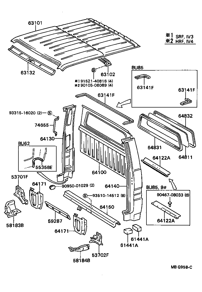 63021-92603 REINFORCEMENT SUB-ASSY, ROOF PANEL, FRONT product image