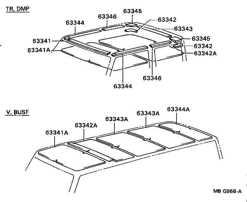 63348-95400 PAD, ROOF SILENCER, NO.4 product image