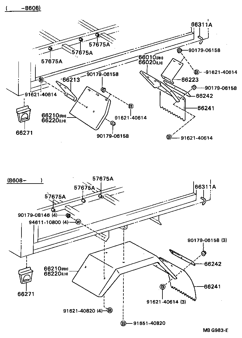 65026-92704 BRACKET SUB-ASSY, GATE RUBBER BUMPER, RH product image