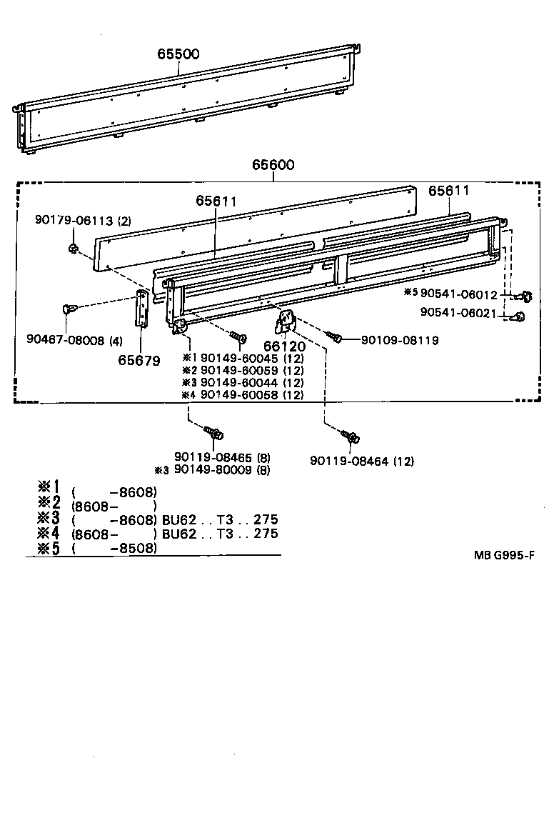 65202-93101 POST ASSY, SIDE PANEL REAR END, RH product image