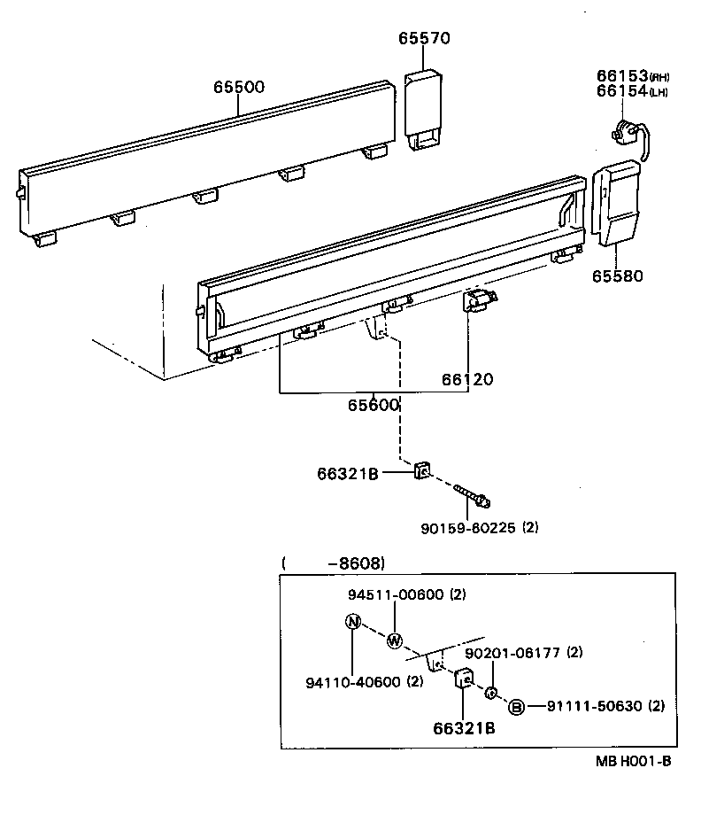 65313-92707 PANEL, FLOOR FRONT CORNER, RH product image