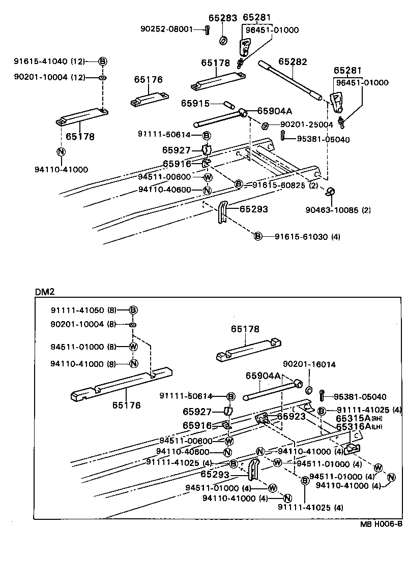 65178-93101 SILL, BESSEL RAIL, REAR product image