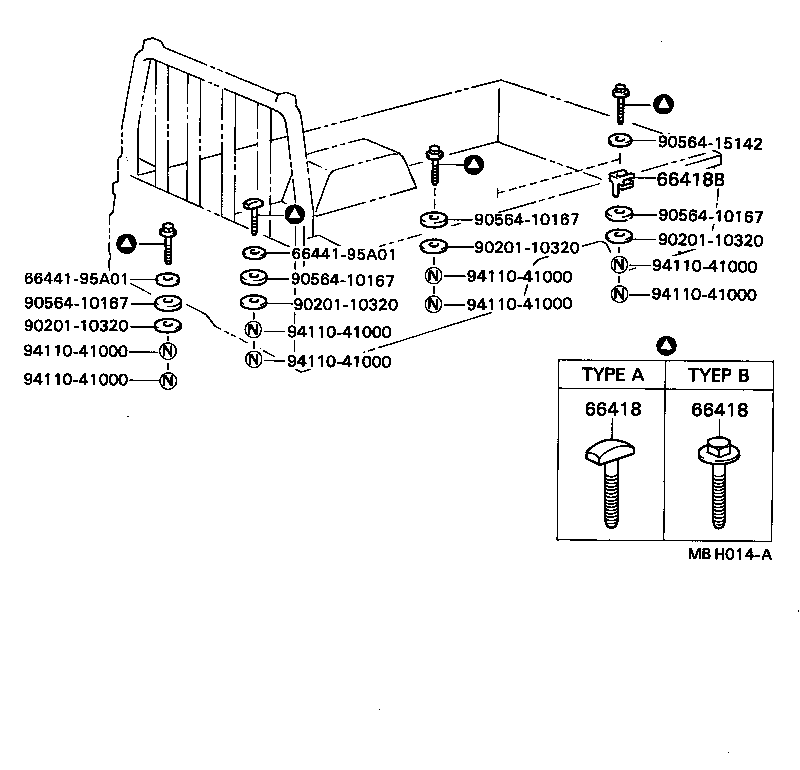 66413-96302 SHIM, MOUNTING, NO.1 product image