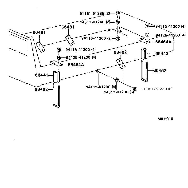 66413-96302 SHIM, MOUNTING, NO.1 product image