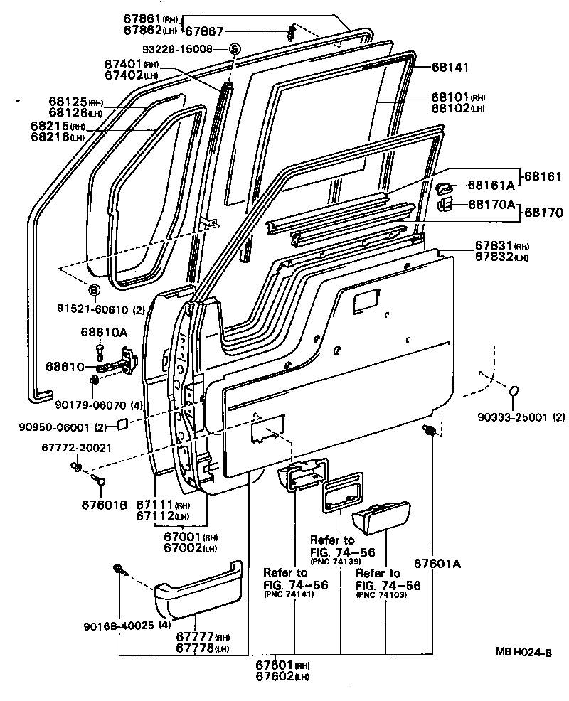 67002-95428 PANEL SUB-ASSY, FRONT DOOR, LH product image