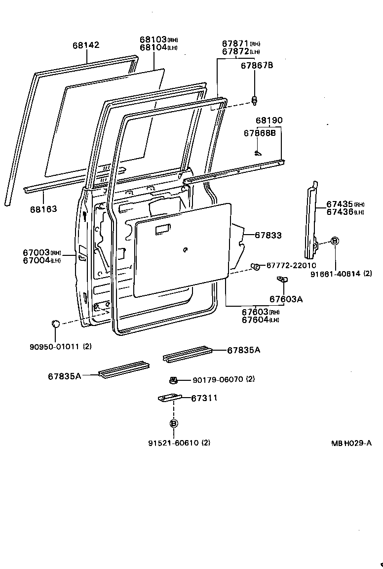 67004-92604 PANEL SUB-ASSY, SLIDE DOOR, LH product image