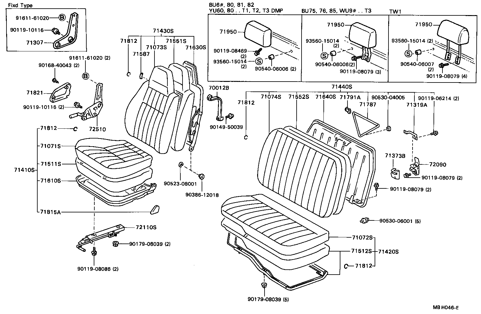 71183-95402 HINGE SUB-ASSY, DRIVER SEAT, RH product image