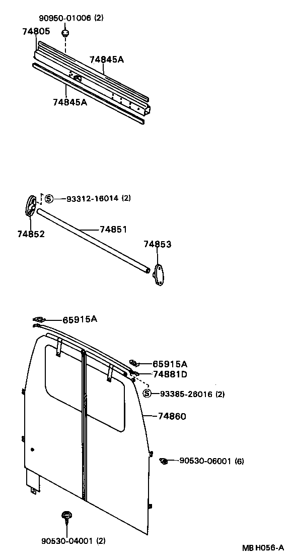 65915-92600 BRACKET, CURTAIN RAIL product image