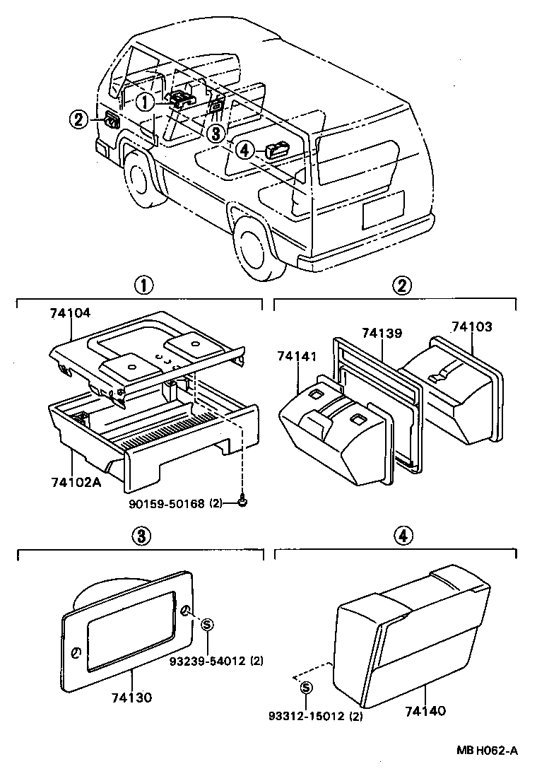 74140-92601-01 RECEPTACLE ASSY, ASH(FOR SEAT) product image