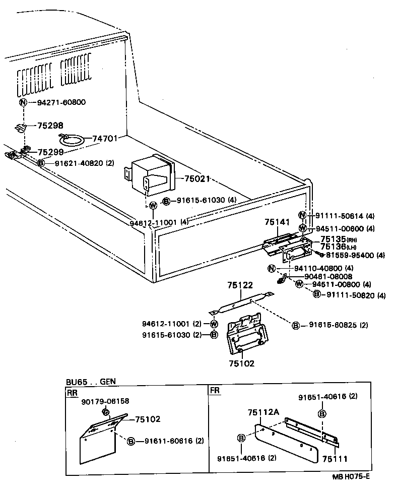 58378-92701 BRACKET, COMBINATION REAR LAMP, LH product image