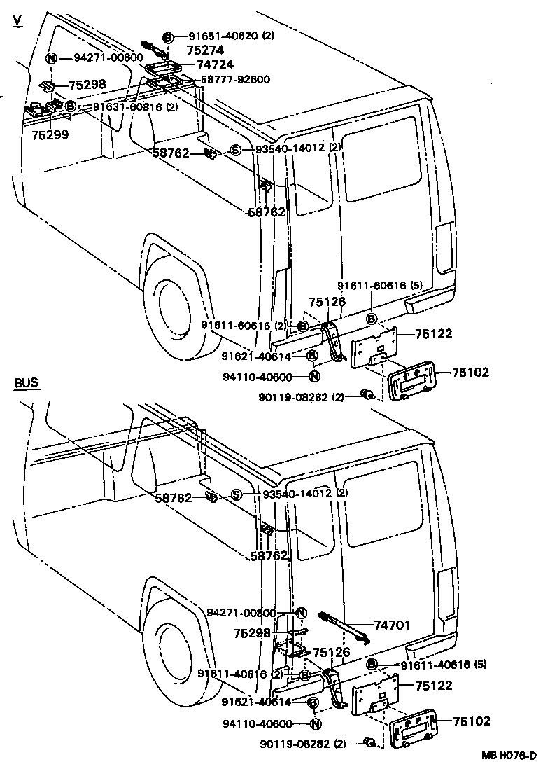 58378-92701 BRACKET, COMBINATION REAR LAMP, LH product image