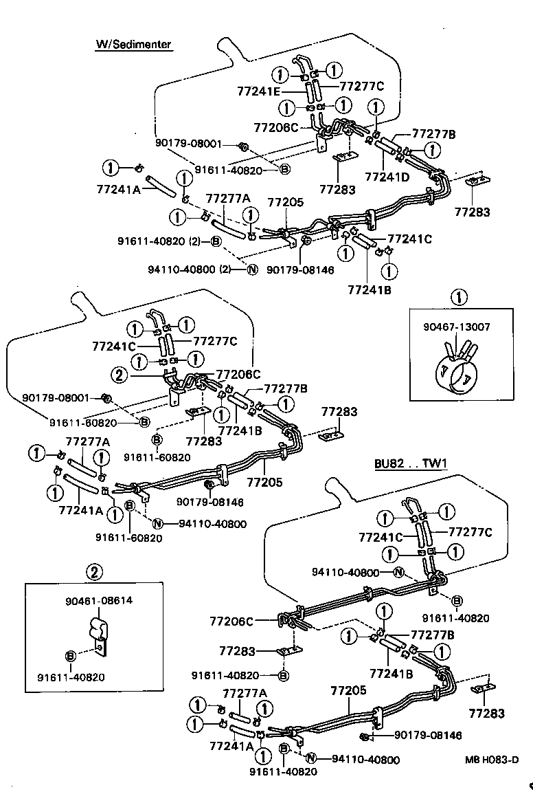 77018-36150 VALVE SUB-ASSY, FUEL VAPOUR SEPARATE product image