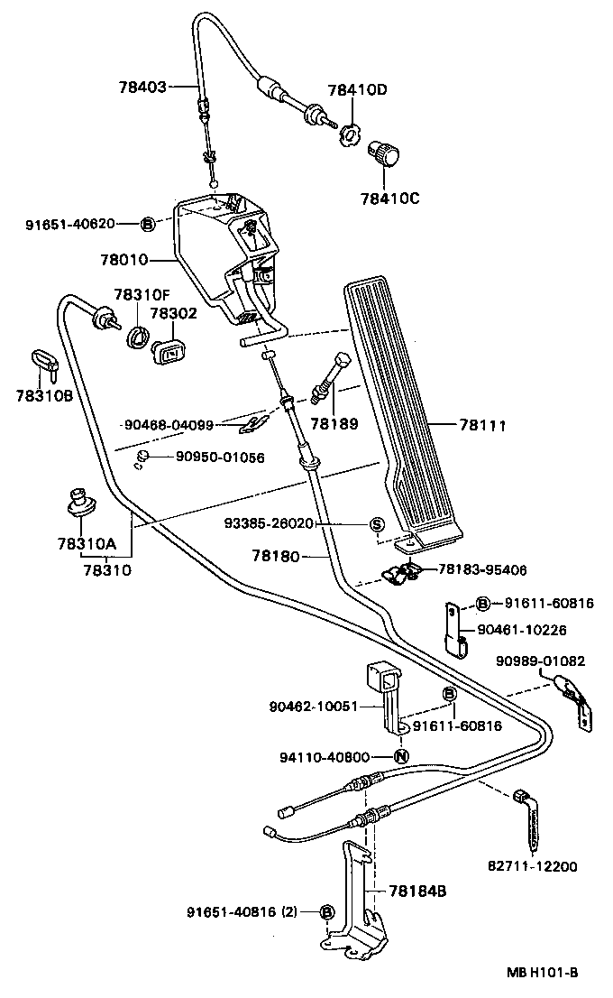 78150-95476 WIRE ASSY, ACCELERATOR product image