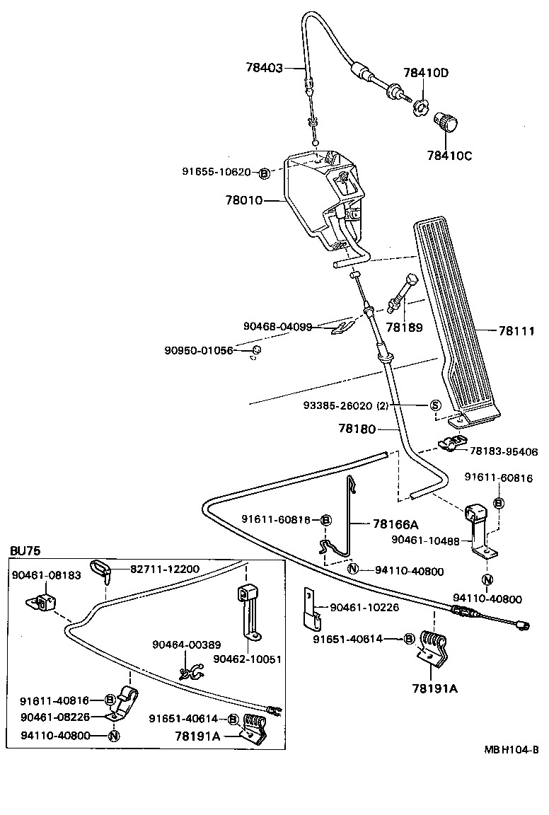 78169-95407 SPRING, CLAMP, NO.1 product image