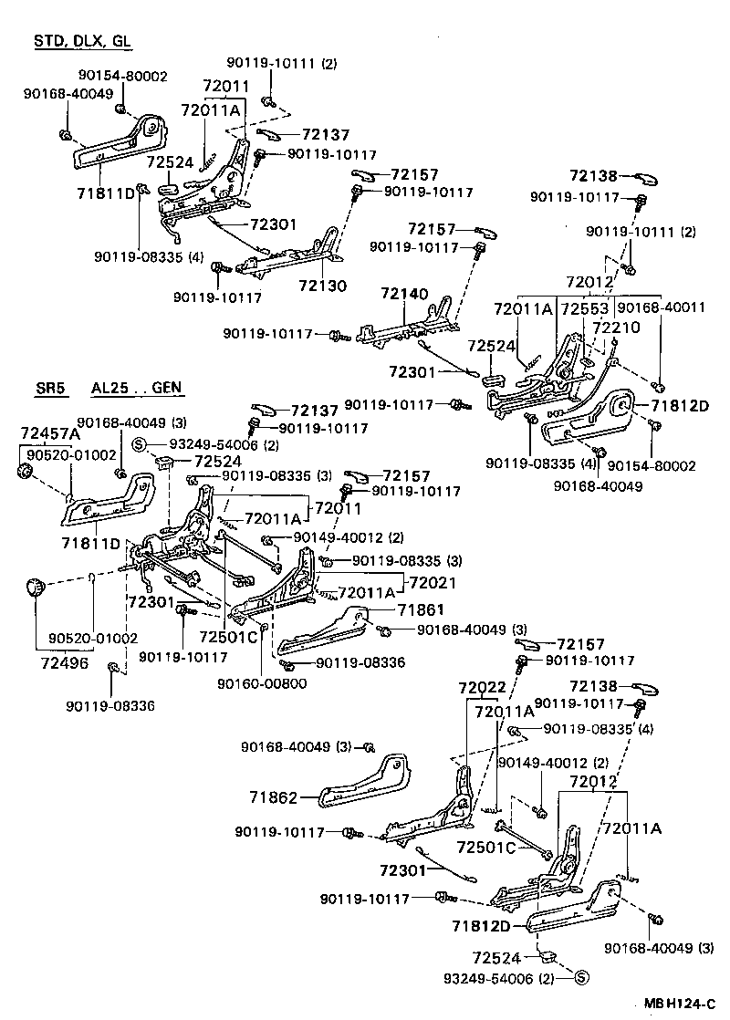 71012-16010 FRAME SUB-ASSY, FRONT SEAT CUSHION, LH product image
