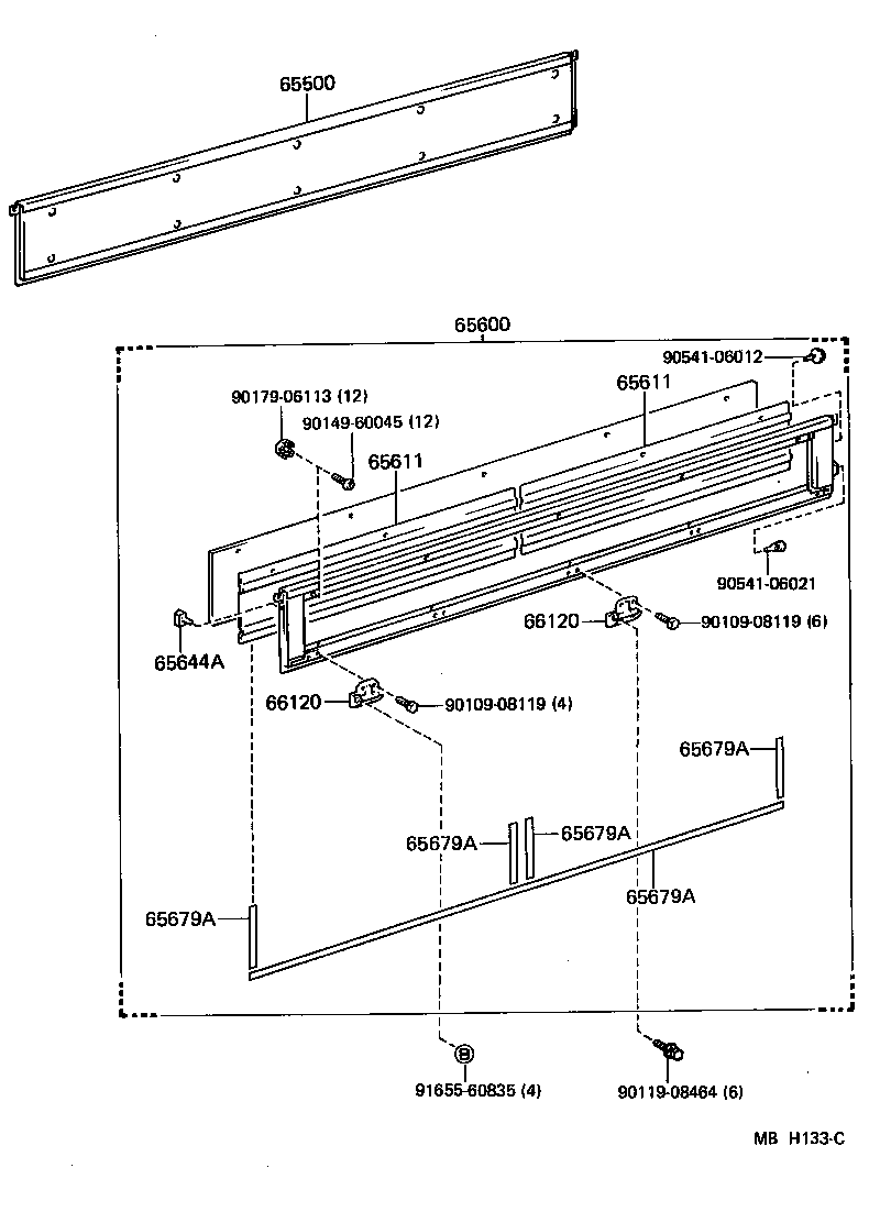 66232-96303 HINGE ASSY, SIDE GATE product image