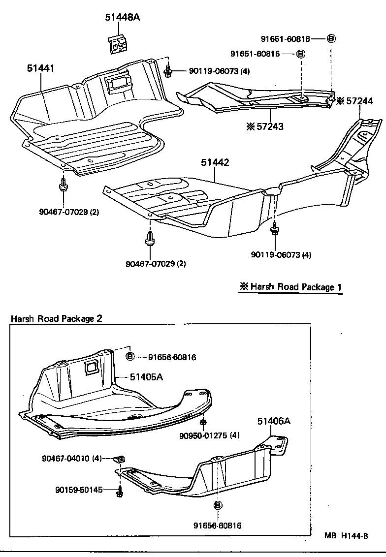 51405-10020 COVER SUB-ASSY, ENGINE UNDER, NO.1 product image