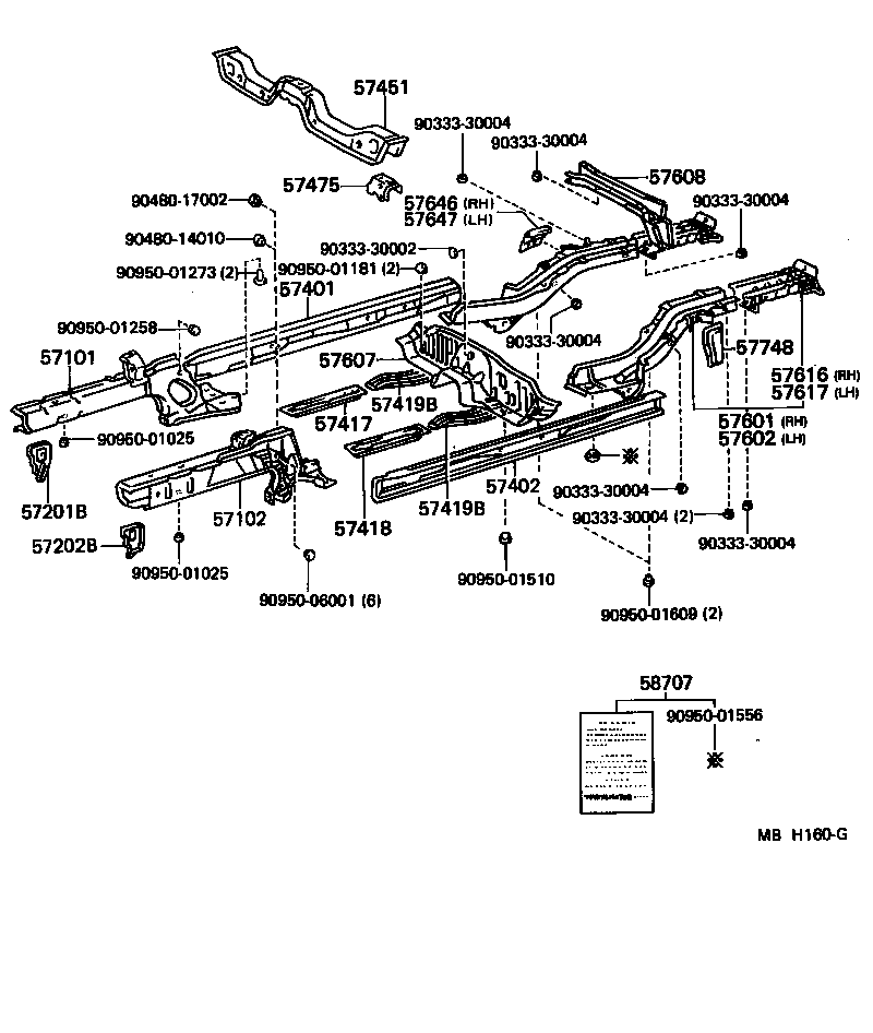 57202-10020 EXTENSION SUB-ASSY, FRONT SIDE MEMBER, LH product image
