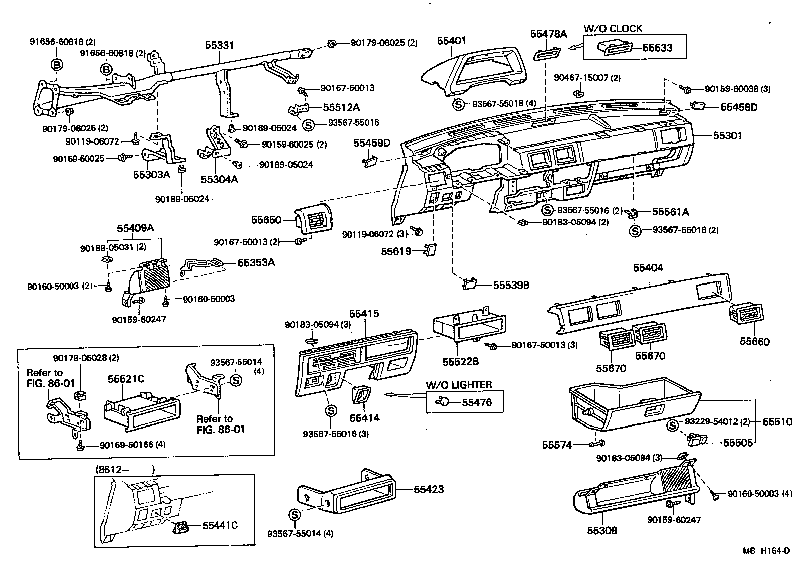 55405-10211 PANEL, INSTRUMENT CLUSTER FINISH, CENTER product image