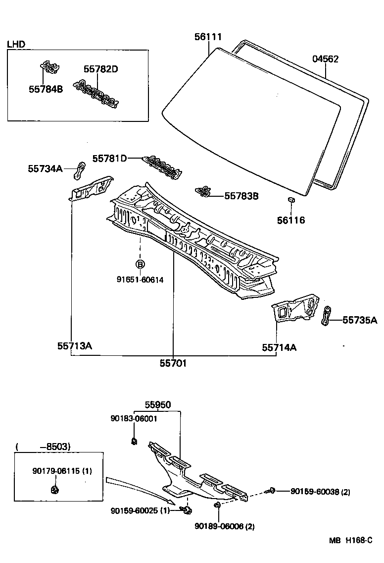 04562-30040 DAM KIT, WINDSHIELD GLASS product image