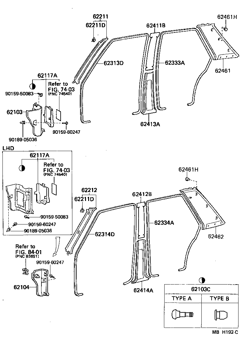 62520-10620-06 BOARD, QUARTER INSIDE TRIM, LH product image