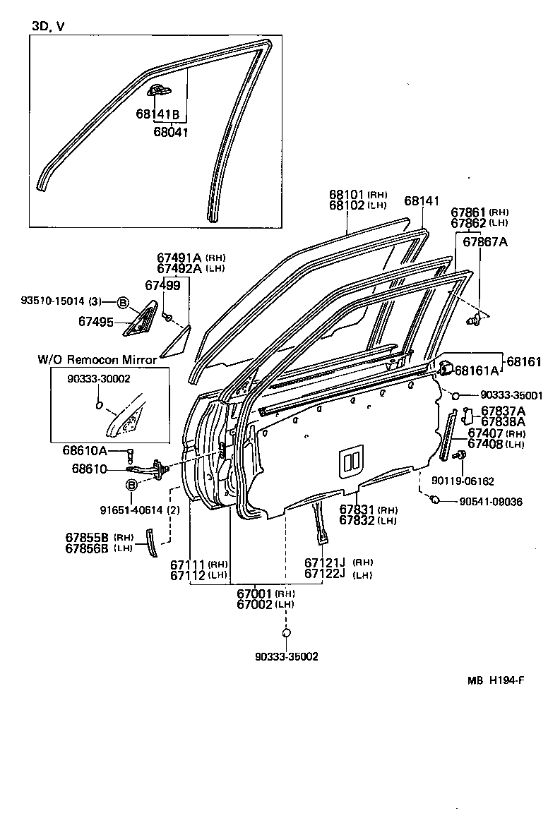 67002-10340 PANEL SUB-ASSY, FRONT DOOR, LH product image