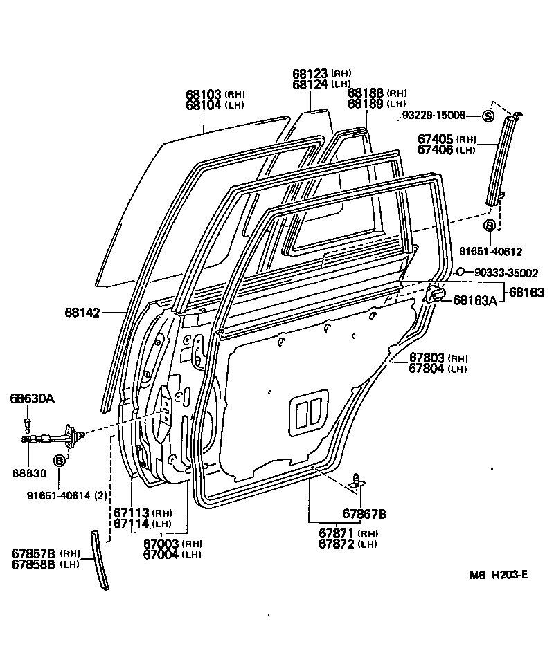 67003-10090 PANEL SUB-ASSY, REAR DOOR, RH product image