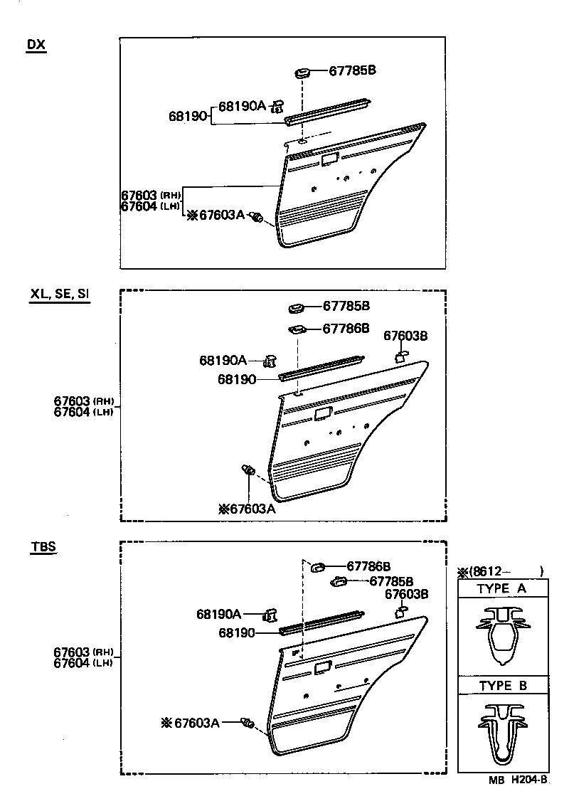 68113-10100 GLASS SUB-ASSY, REAR DOOR, RH product image