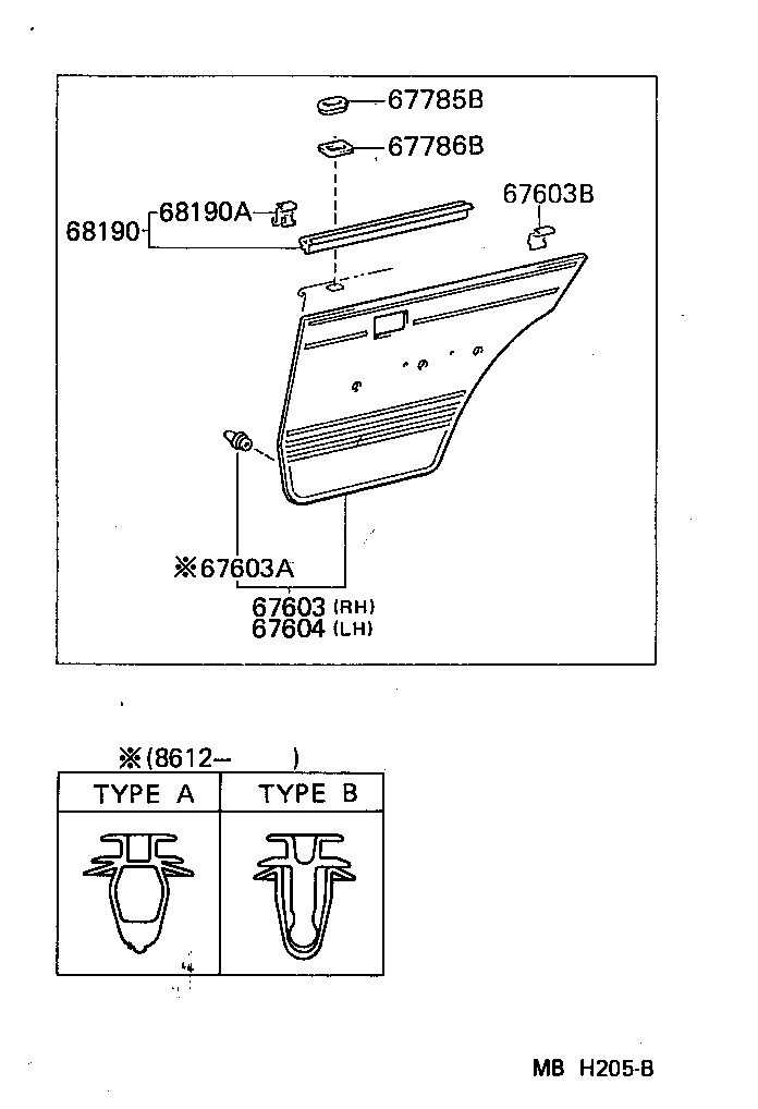 67003-10080 PANEL SUB-ASSY, REAR DOOR, RH product image