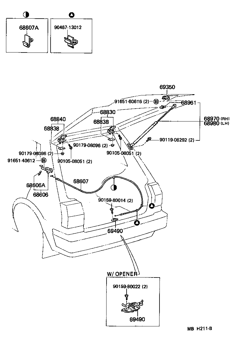 69430-10050 STRIKER ASSY, BACK DOOR LOCK product image