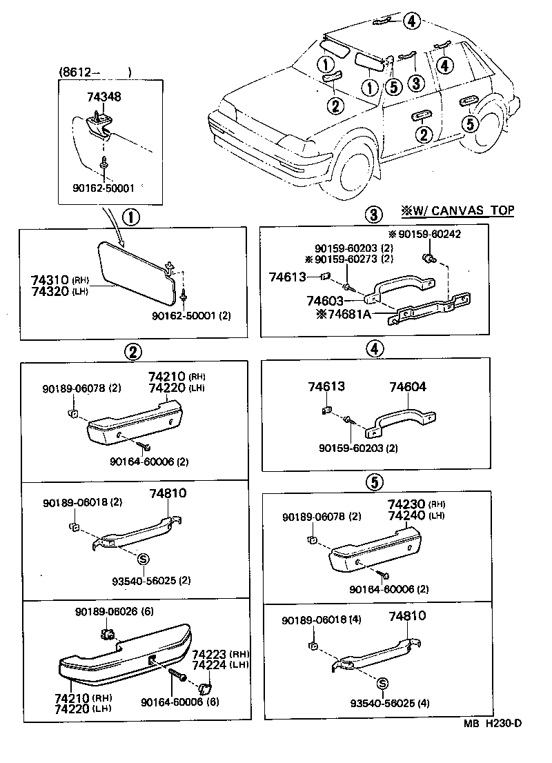 74641-16010-22 PULL ASSY, DOOR, INSIDE product image