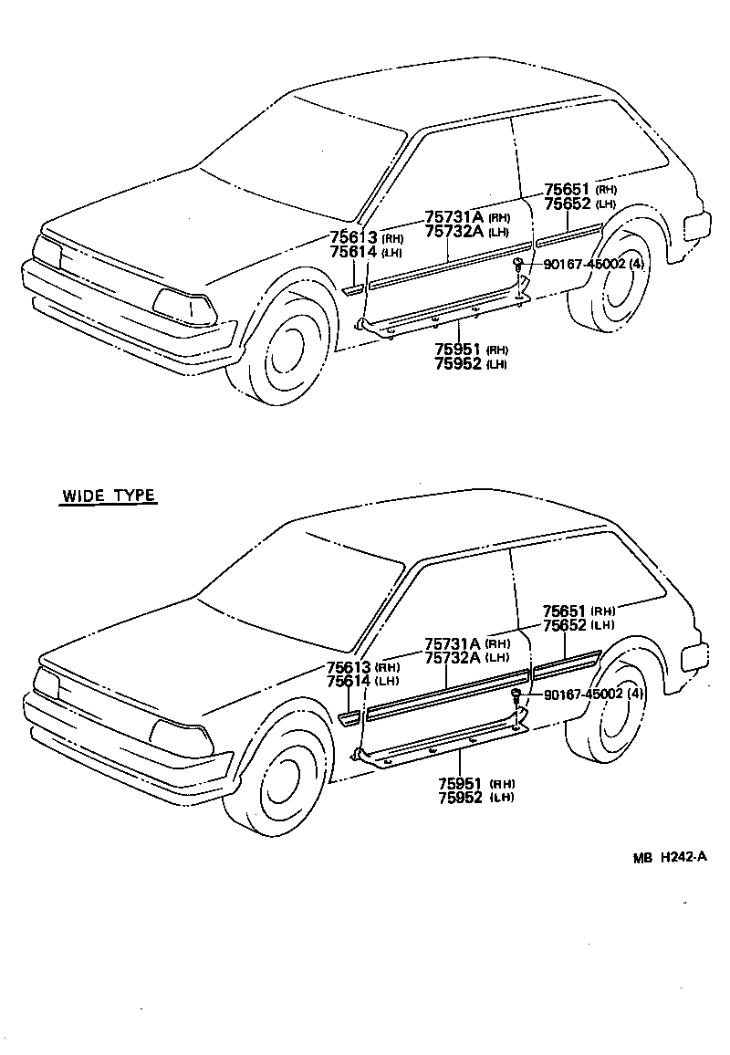 75651-10150 MOULDING, QUARTER, OUTSIDE RH product image