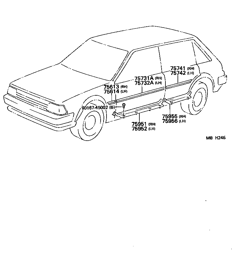 75651-10150 MOULDING, QUARTER, OUTSIDE RH product image