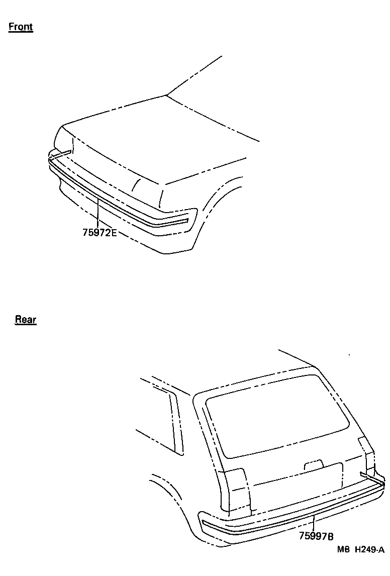 75972-10010 STRIPE, FRONT BUMPER product image